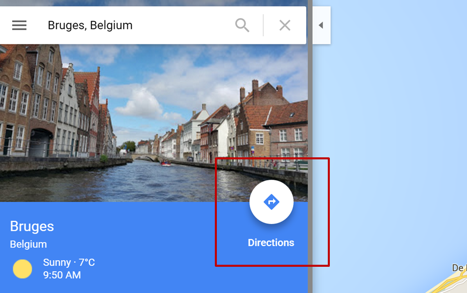 click the 'directions' button in Google Maps.