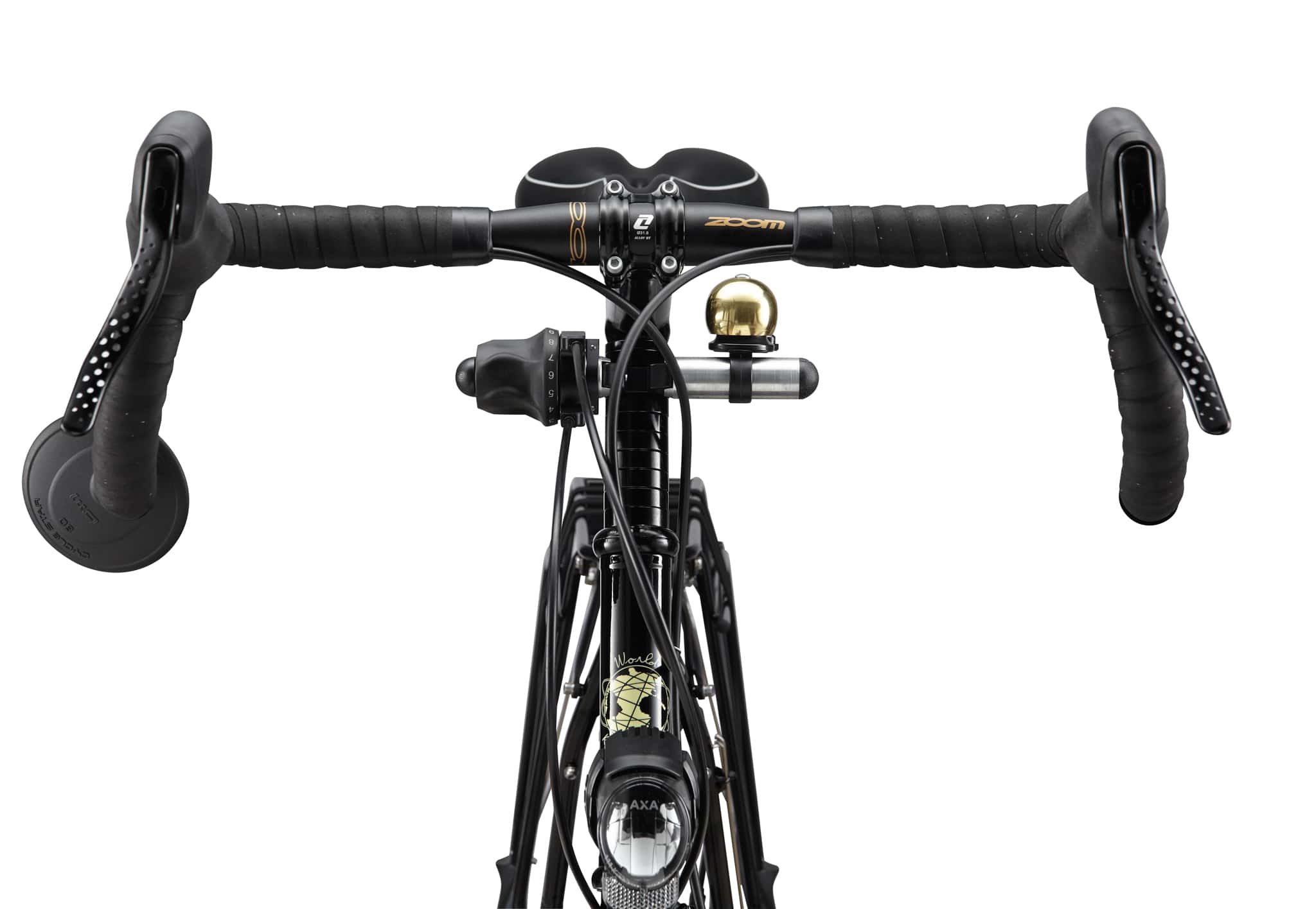 Vivente model showing drop bar touring bike handlebars