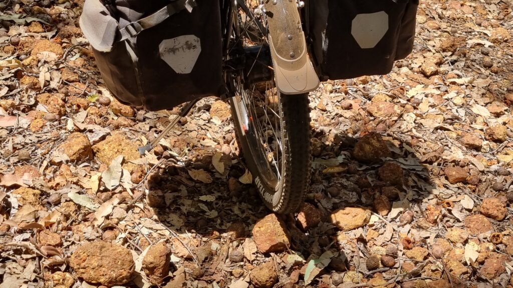 A Vivente touring bike with 35psi in 57mm tyres